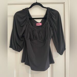 Black Vacation Top - Vixen by Micheline Pitt